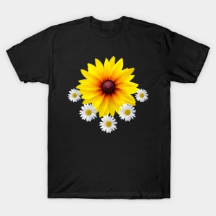 coneflower flowers daisies coneflowers daisy blooms floral T-Shirt